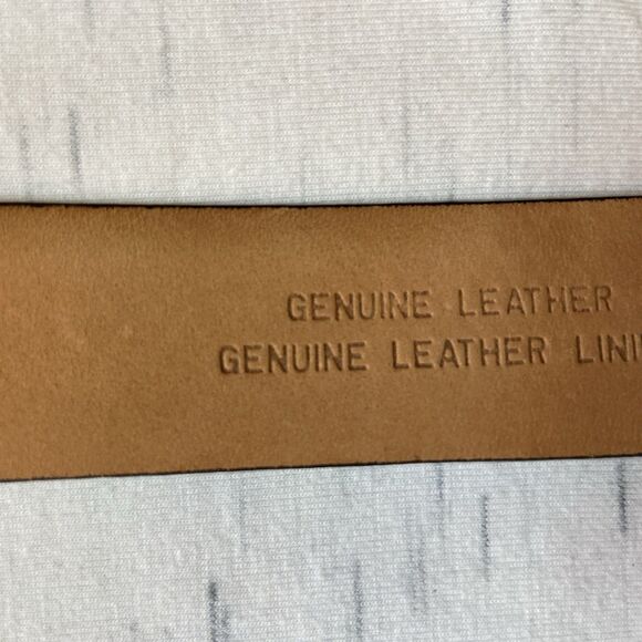 DKNY Black Logo Belt Silver Buckle Women's Size 36 Designer Fashion Donna Karen - Picture 7 of 9